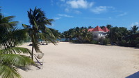 Uitzicht vanaf ons balkon in Placencia