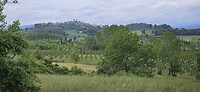 Lunch op weg naar Volterra, droomlandschap