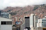 uitzicht vanuit onze slaapkamer in La Paz