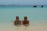 Heerlijke zwemmen in de Caribische zee.