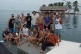 Groepsfoto op de catamaran