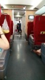 de trein van binnen
