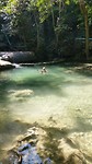 Swimming in the blue lagoon