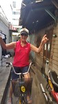Maggy on her bicycle 