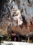 The start of our canoe tour down the river at a cave.