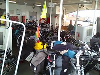 Friendly people on a very busy Ferry