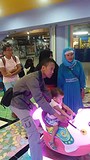 Having fun with the family