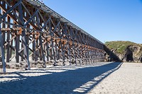 Houten brug bij Fort Bragg