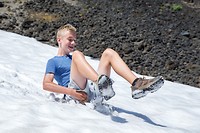 gijden in de sneeuw