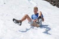 Koen in de sneeuw