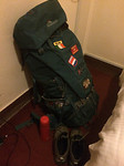 tas weer klaar voor vertrek. Op naar de bergen!