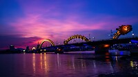 Vietnam 2019 - 03 Da Nang 07 - Drakenbrug Avond 13