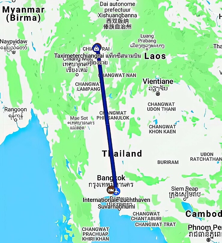 Thailand & Cambodja 2020 - Dag 03-Chiang Rai - 01 - Vliegen 01