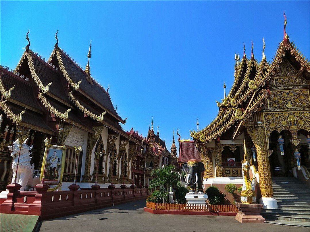 Thailand & Cambodja 2020 - Dag 12-Chiang Mai - 02 - Stad Tempeltocht 15 Wat Saen Mueang Ma Luang (Wat Hua Khuang)