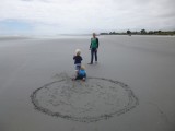 Tekenen op het strand