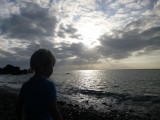 Stenen gooien in zee