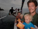 Op traditionele vissersboot snorkelen