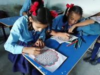 Mandalas kleuren in Grade 6