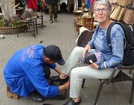 zand van mijn schoenen