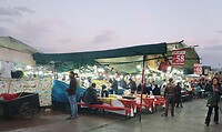 Marrakesh Plein Jemaa el-Fna eettenten