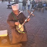Marrakesh Plein Jemaa el-Fna muzikant op plein
