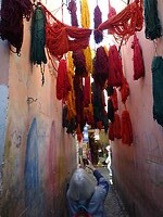 Marrakesh souk ververij droogstraat