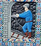 vrolijk kerkhof mijnwerker
