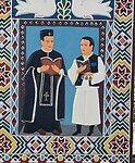 vrolijk kerkhof priesters