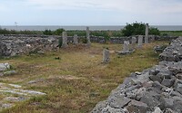 histria griekse zuilen tempel