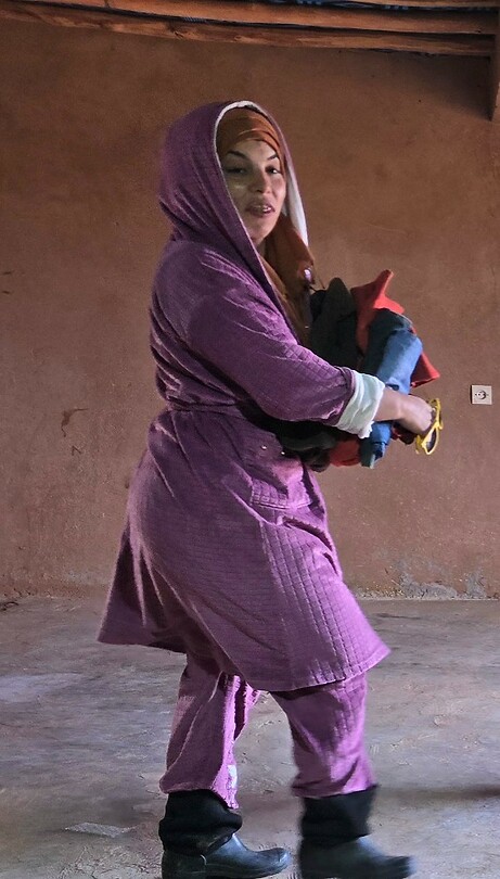 Hasna met de kleding