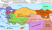 Verdeling Turkije vrede van sèvres 1920