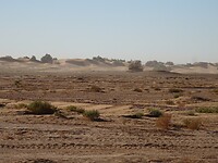 Stuifzand langs zone militaire