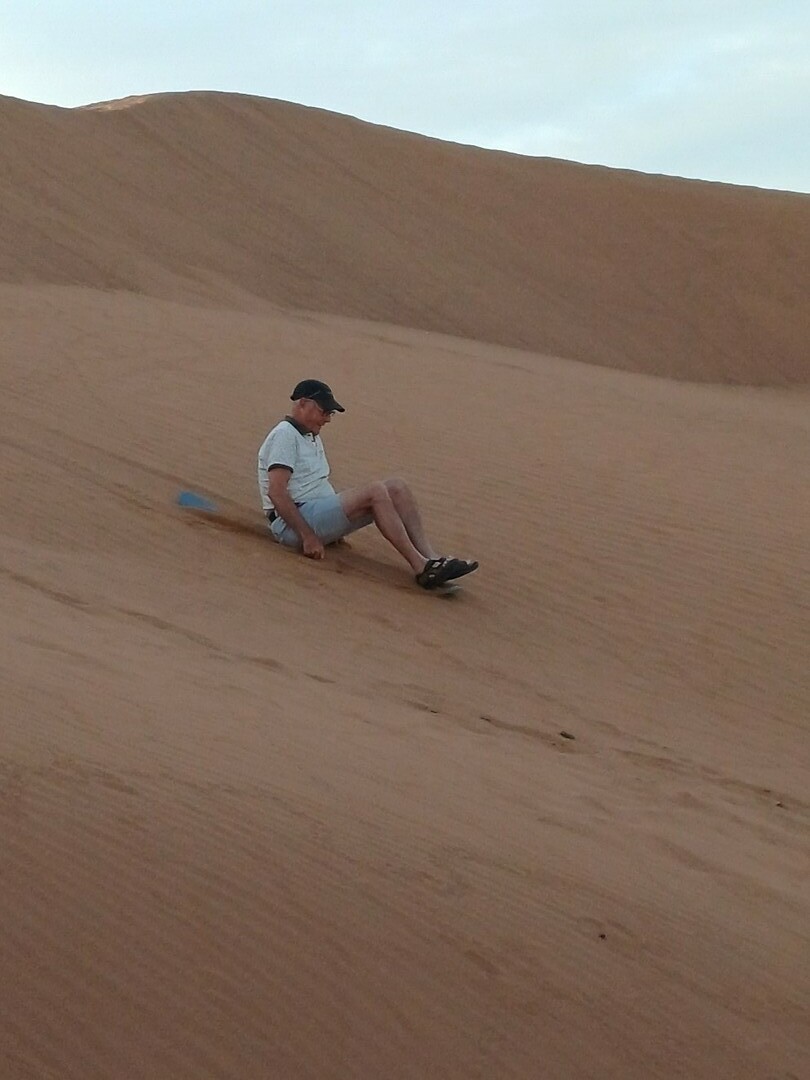 Martijn sandboarding
