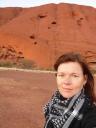 Uluru en ik tijdens wandeltocht