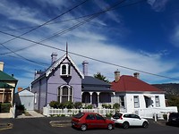Een schattig huisje in Hobart. Willeke ziet zich hier wel in Wonen.