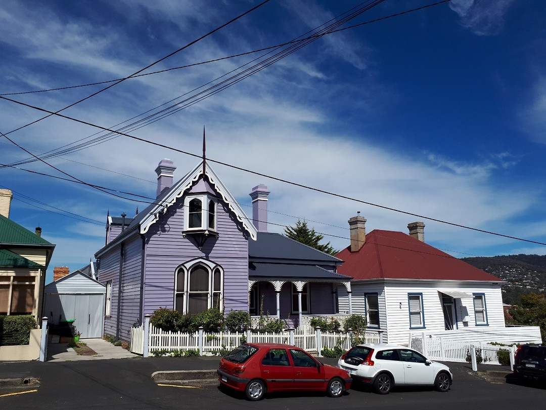 Een schattig huisje in Hobart. Willeke ziet zich hier wel in Wonen.