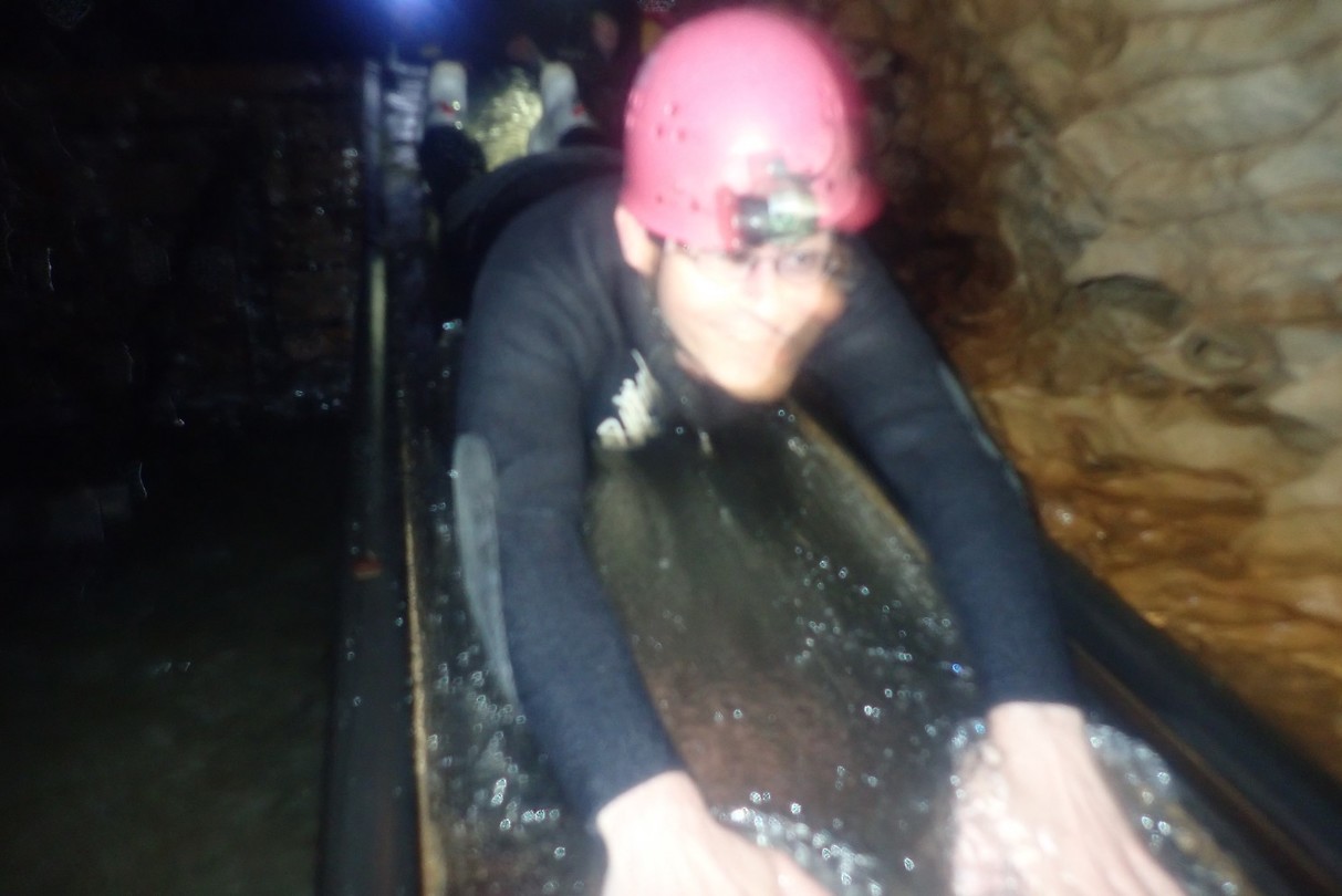 Waitomo: slide through the birth canal