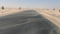 wind en zand op weg naar Nouakchott