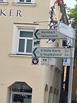 Het mainroute bordje