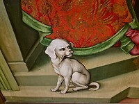 Hondje op Isenheimer Altaarstuk!!