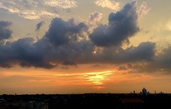 Zonsondergang in Agra