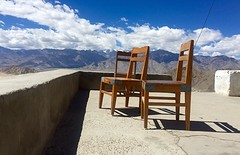 Stil leven bij de Shantie Stupa