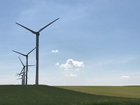 Overal windmolens.