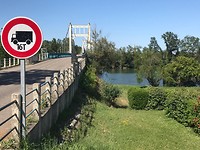 Brug over Garonne bij onze overnachtingsplaats Auvillar