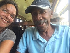 In de trein met vriend Ramon