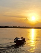 Sunset mekong river