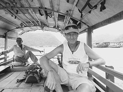 W en schipper in noir