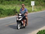 Mila met de motobike