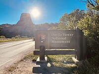 De entree van Devils Tower