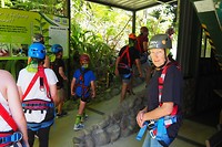 Begin van de Zipline excursie
